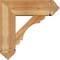 Ekena Millwork Olympic Arts and Crafts Rough Sawn Bracket w/ Offset Brace, Western Red Cedar, 8"W x 24"D x 24"H BKT0806X24X24OLY03RWR - alternate 4